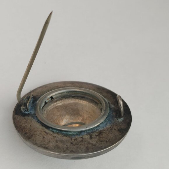 Antique Silver Sentiment Pin Mourning Brooch Victorian Era Forget Me Knots - Picture 4 of 11